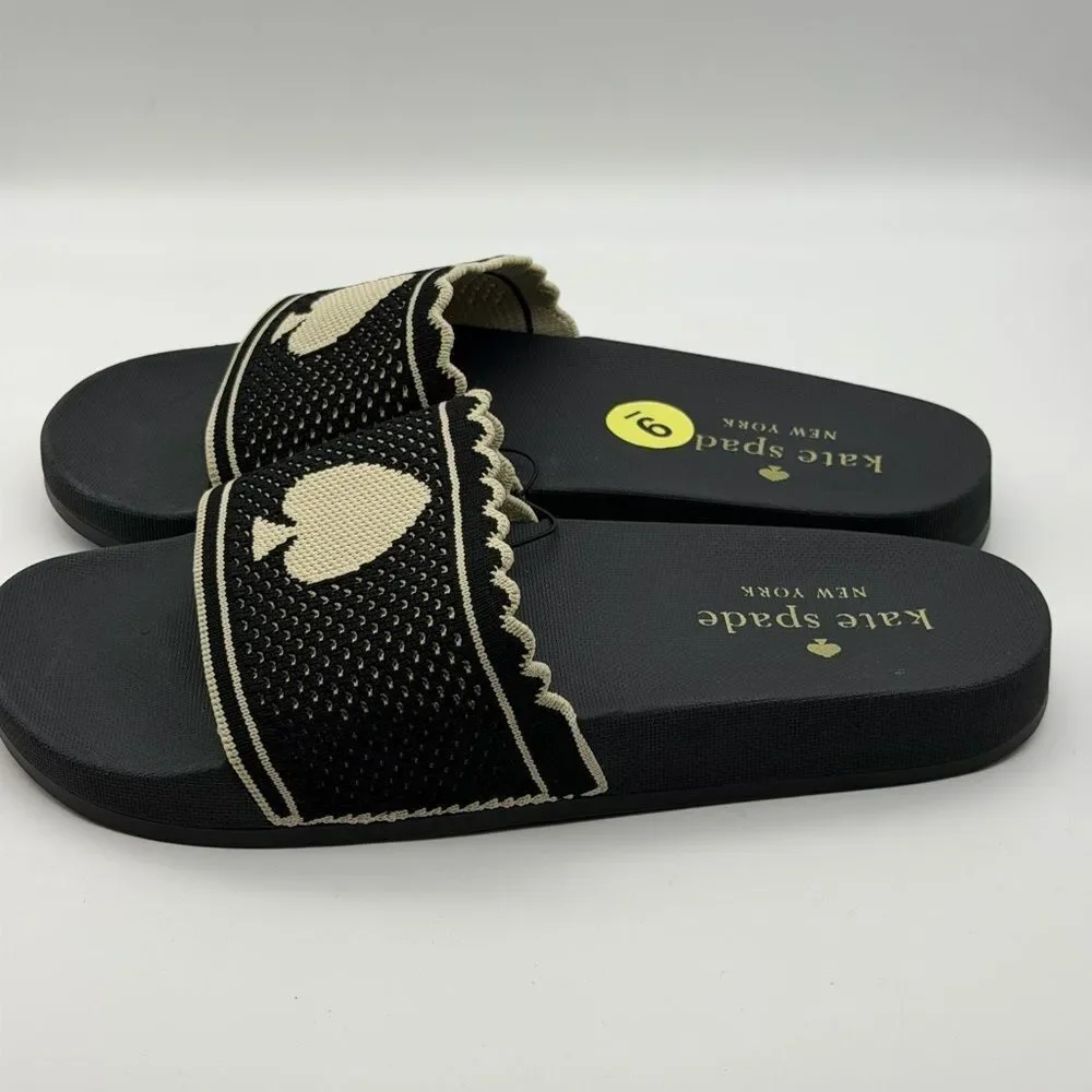 NWT Kate Spade La Jolla Black/Cream Sandals 9B